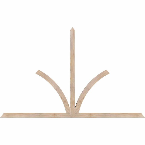 Ekena Millwork Richland Smooth Timber Gable Bracket, Douglas Fir, 108"W x 68"H x 3 1/2"D x 3 1/2"F, 15/12 Pitch GBW108X68X0404RIC00SDF - main